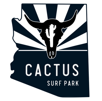 Cactus Surf Park ICON Men's & Youth S/S T-Shirt - Black / White