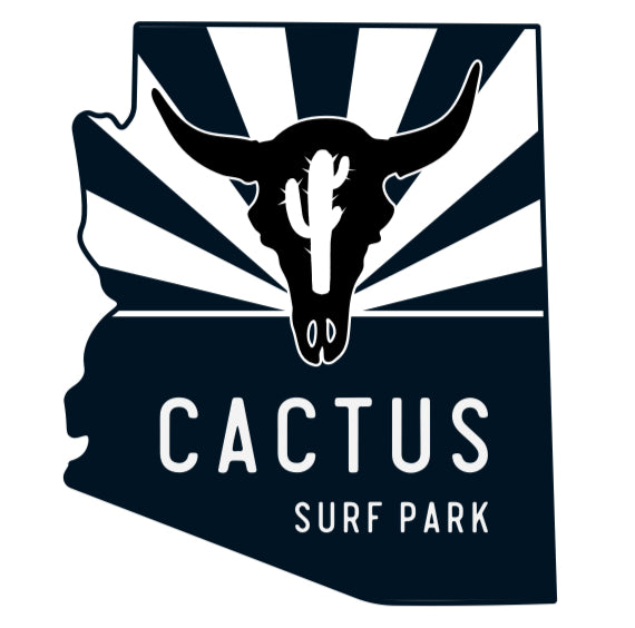 Cactus Surf Park ICON Men's & Youth S/S T-Shirt - White / Black